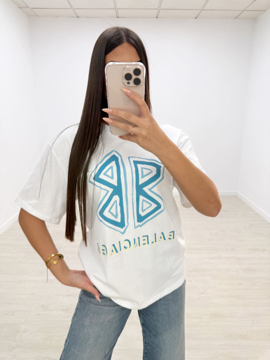 CAMISETA BALENC BB AZUL-BLANCA CAMISETA BALENC BB AZUL-BLANCA